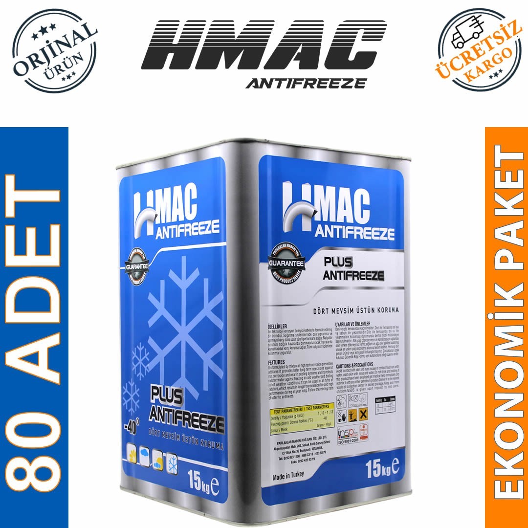 H-Mac Yeşil Antifriz -40 Derece 15 Kg (80 Adet)