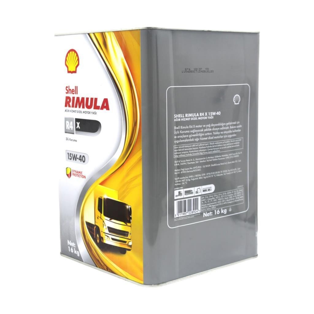 Shell Rimula R4 X 15W-40 16 LT Ağır Hizmet Dizel Motor Yağı