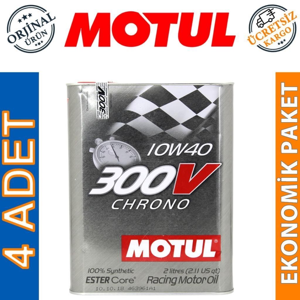 Motul 300V Competition 10W40 2 Lt Tam Sentetik Motor Yağı (4 Adet)