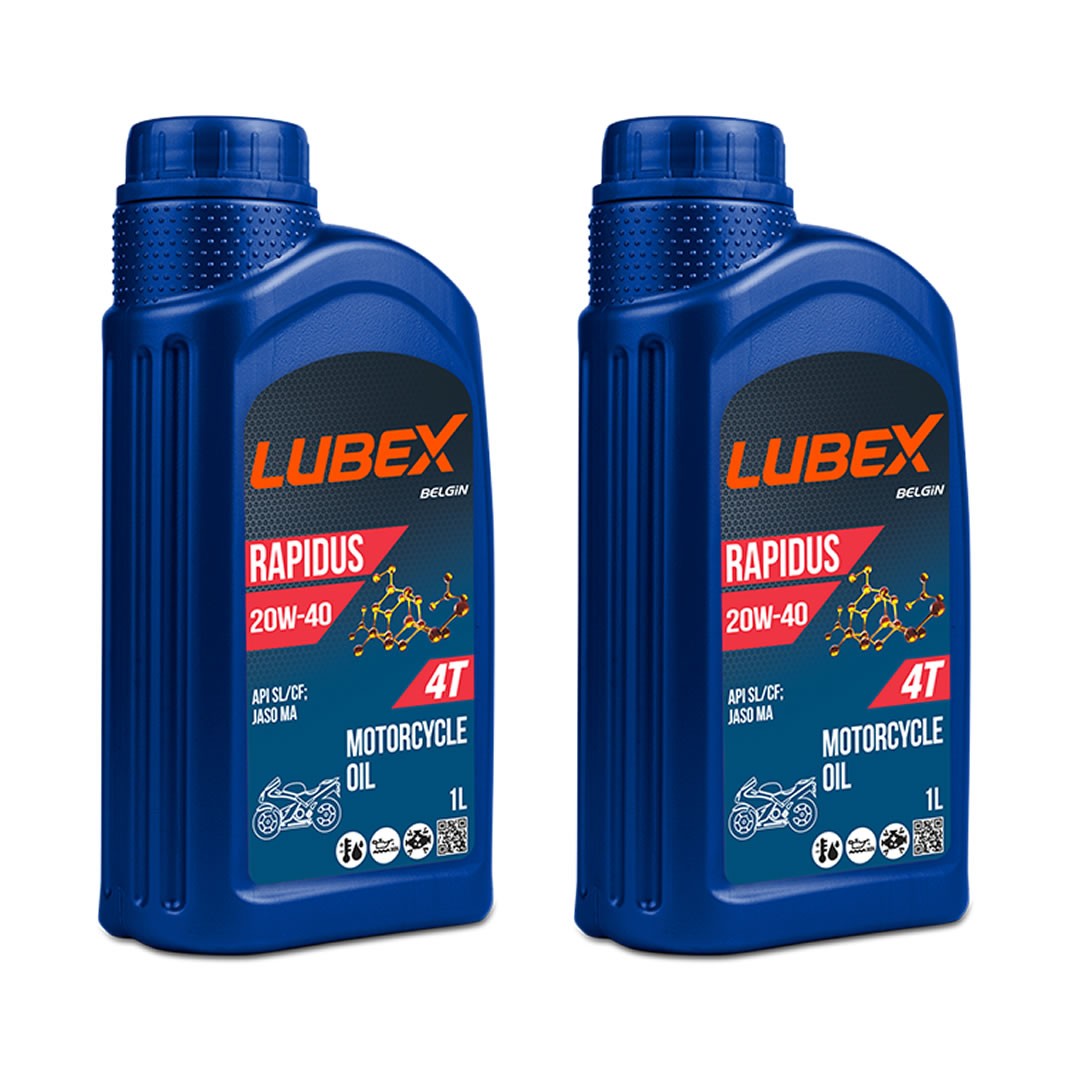 Lubex Rapidus 20W40 1 Lt 4T Motosiklet Yağı (2 Adet)