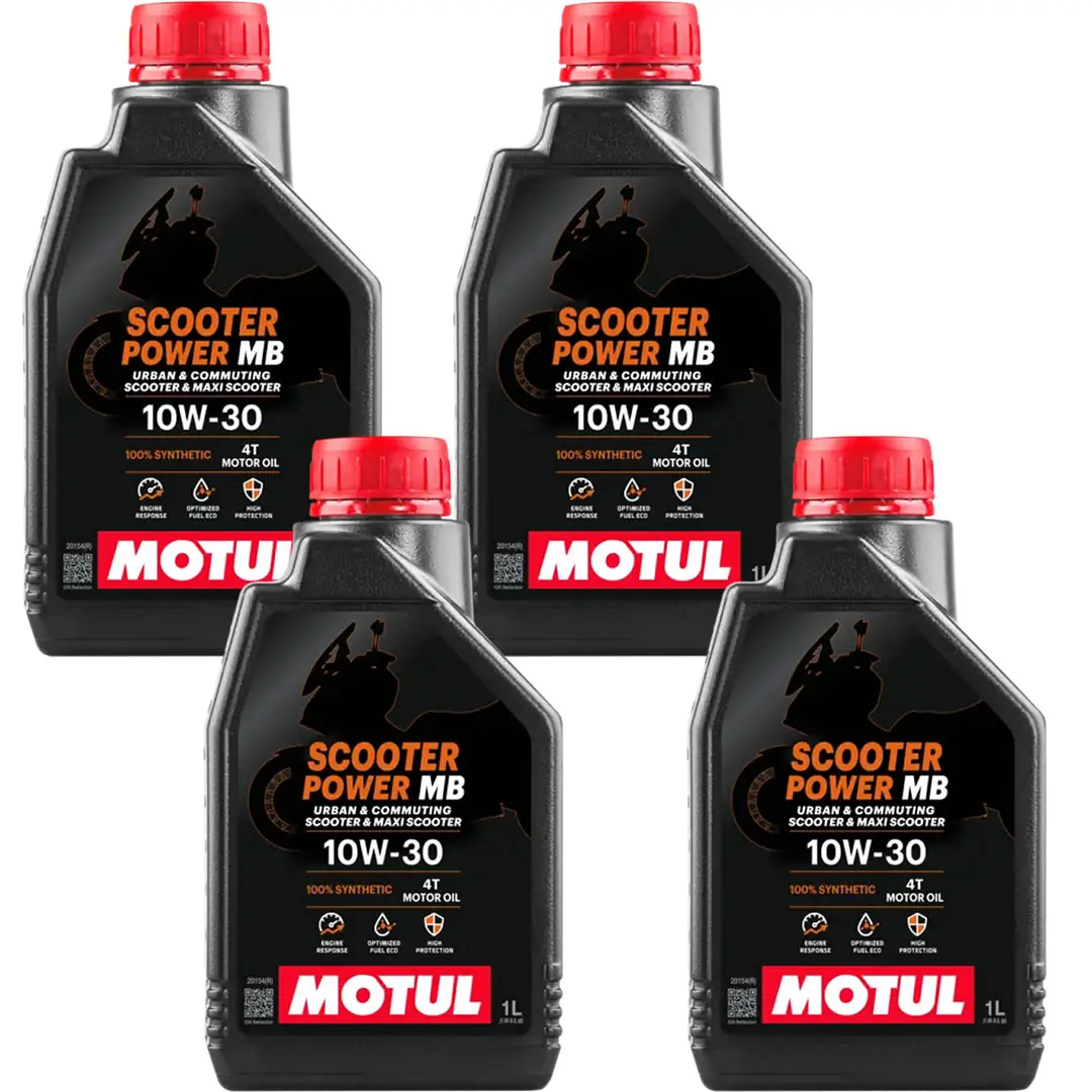 Motul Scooter Power 4T 10W30 MB 1 Lt Motosiklet Yağ 4 Adet