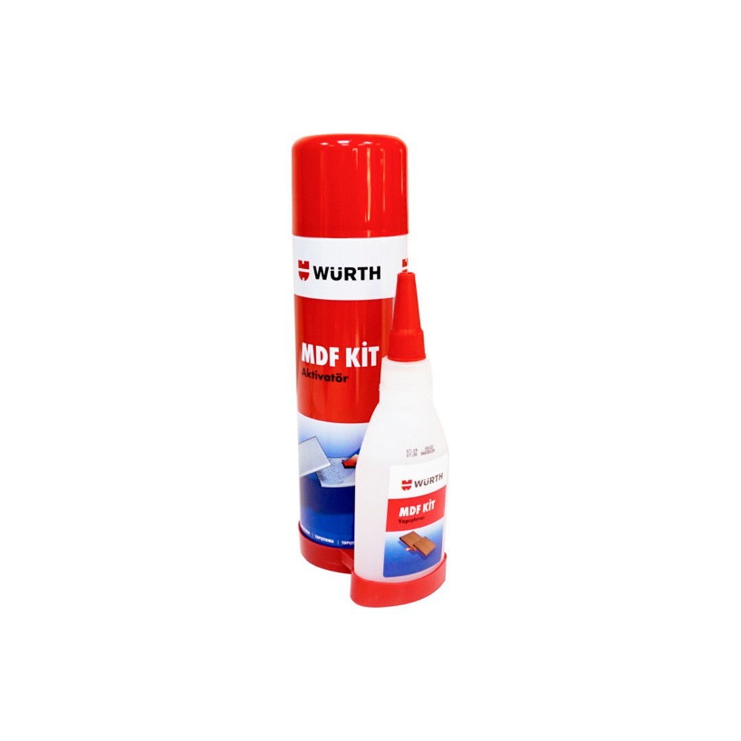 Würth MDF Kit Aktivatör Hızlı Yapıştırıcı Seti 100 Ml+500 Ml