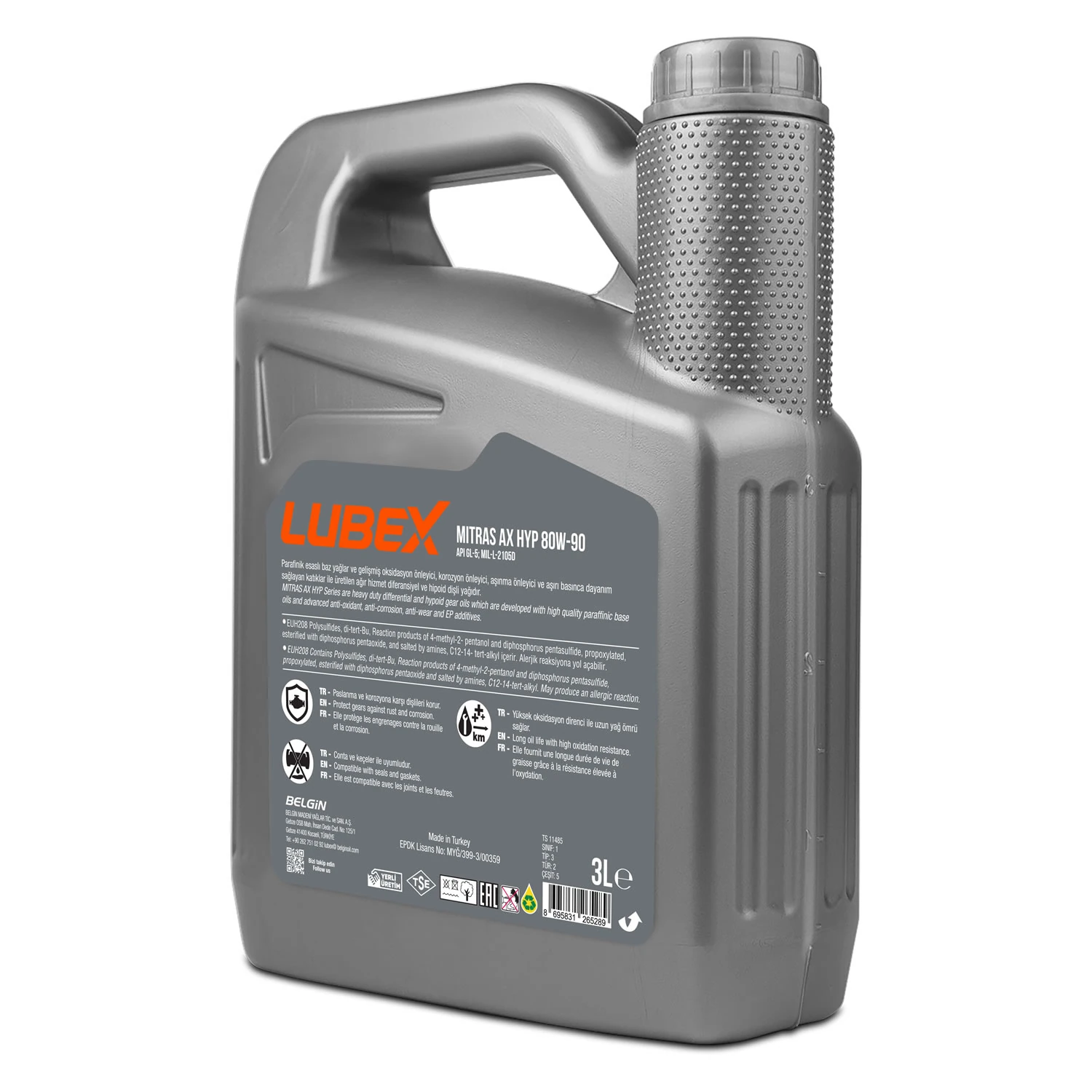 Lubex Mitras AX HYP 80W90 3 Lt Şanzıman Yağı Fiyatı