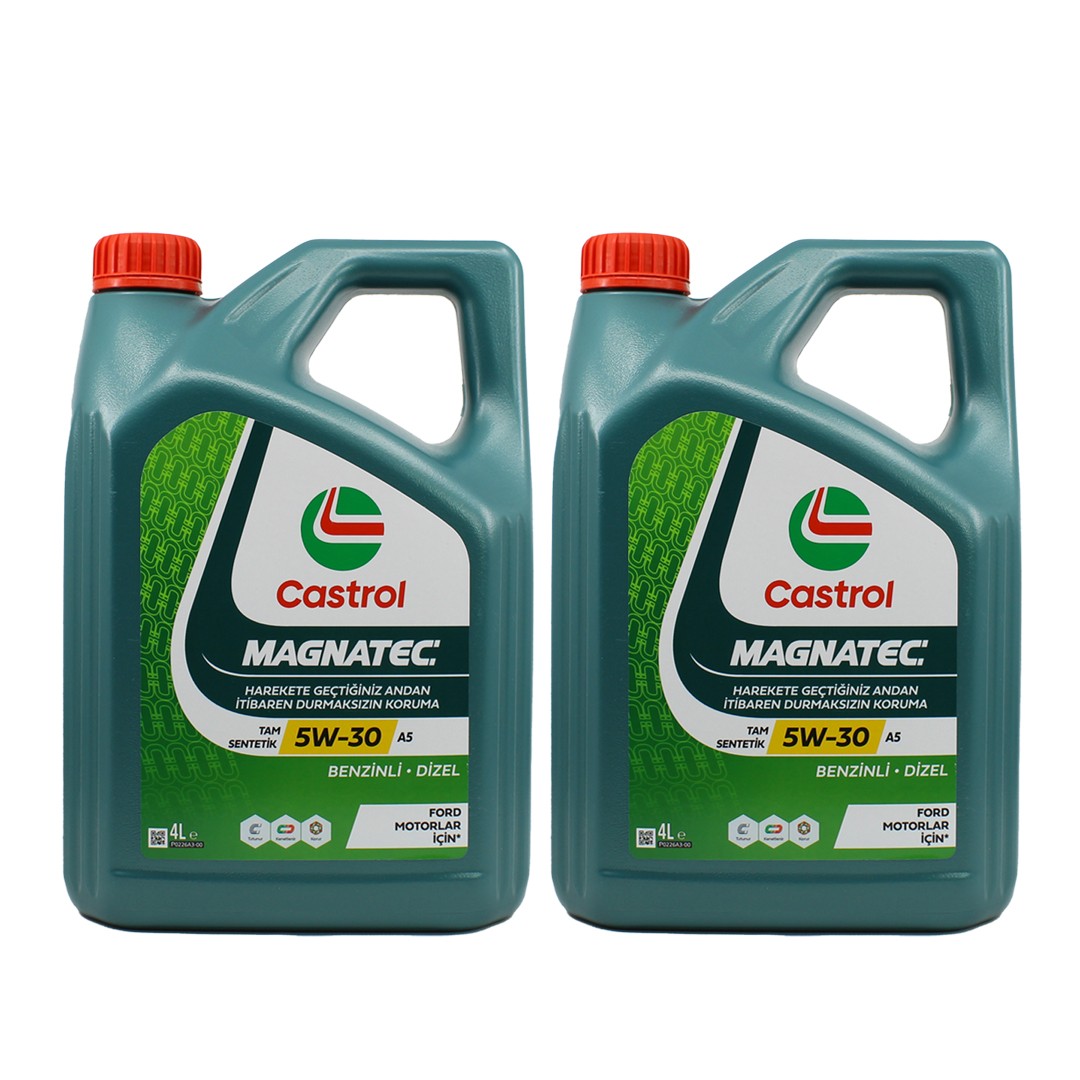 Castrol Magnatec 5W30 A5 4 Lt Tam Sentetik Motor Yağı (2 Adet)