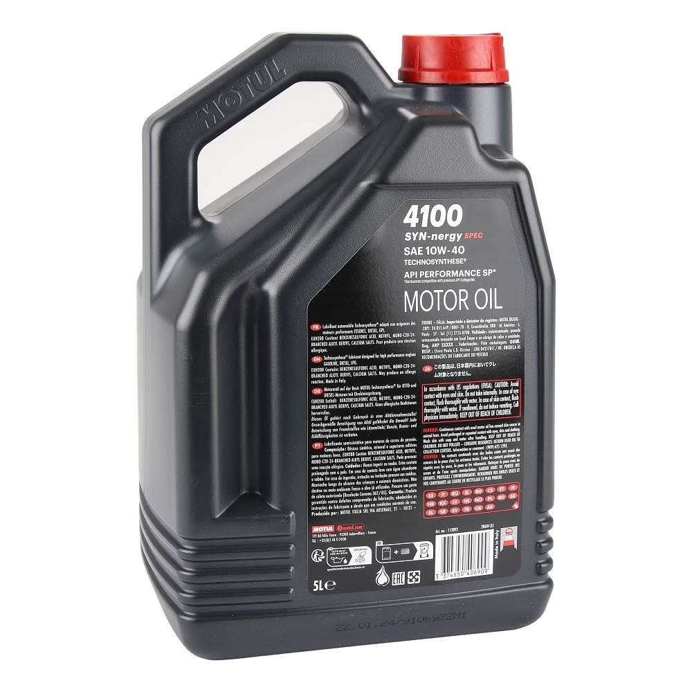 Motul 4100 SYN-nergy Spec 10W40 5 Lt Motor Yağı