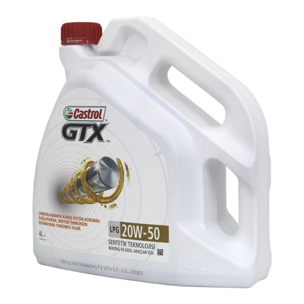 Castrol GTX LPG 20W50 4 Lt Motor Yağı (4 Adet)