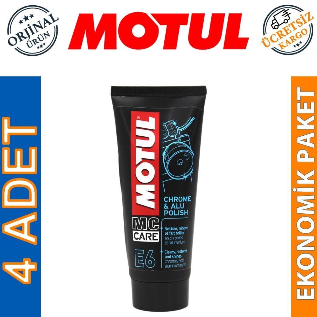 Motul E6 Chrome & Alu Polish 100 Ml Krom Parlatıcı (4 Adet)