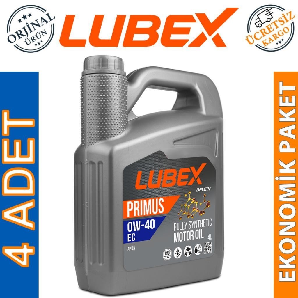 Lubex Primus EC 0W40 4 Lt Tam Sentetik Motor Yağı (4 Adet)