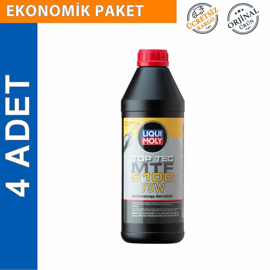 Liqui Moly Top Tec MTF 5100 75W Şanzıman Yağı 1 Lt (4 Adet) (20842)