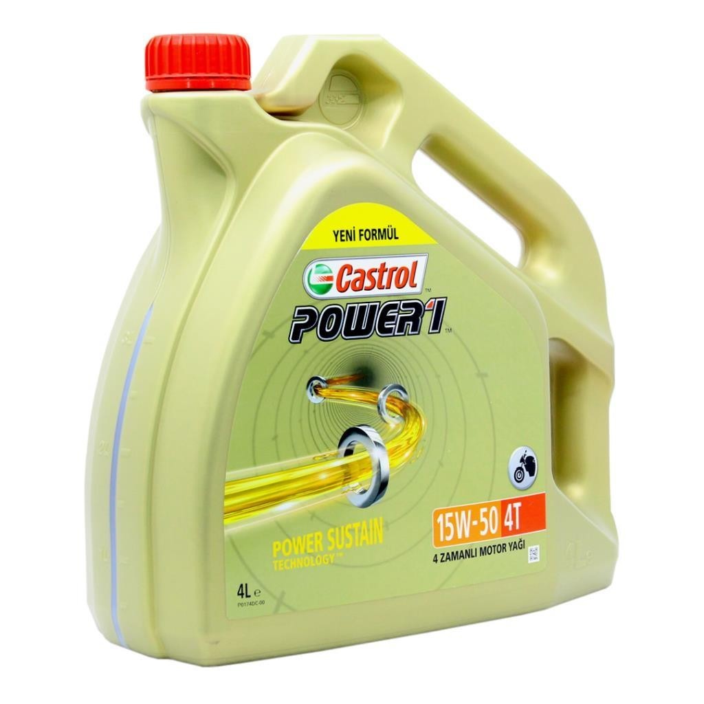 Castrol Power 1 4T 15W50 4 Lt Motosiklet Yağı (2 Adet)