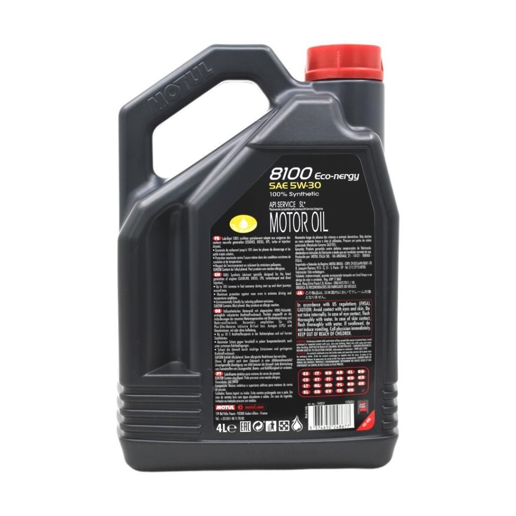 Motul 8100 Eco-Nergy 5W30 4 Lt Tam Sentetik Motor Yağı (4 Adet)