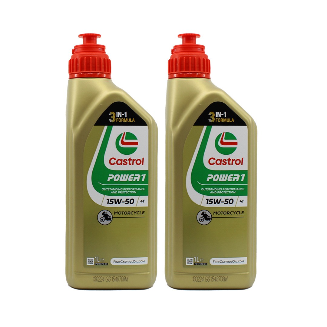 Castrol Power 1 4T 15W50 1 Lt Motosiklet Yağı (2 Adet)