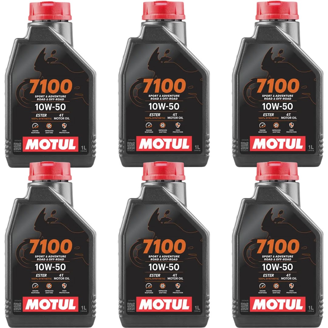 Motul 7100 4T 10W50 1 Lt Motosiklet Yağı (6 Adet)