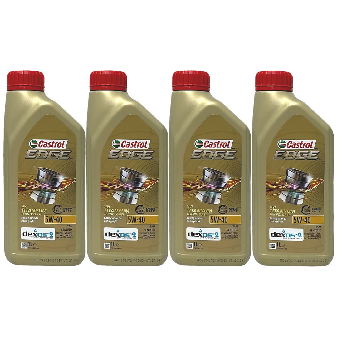 Castrol Edge 5W40 1 Lt Tam Sentetik Motor Yağı (4 Adet)