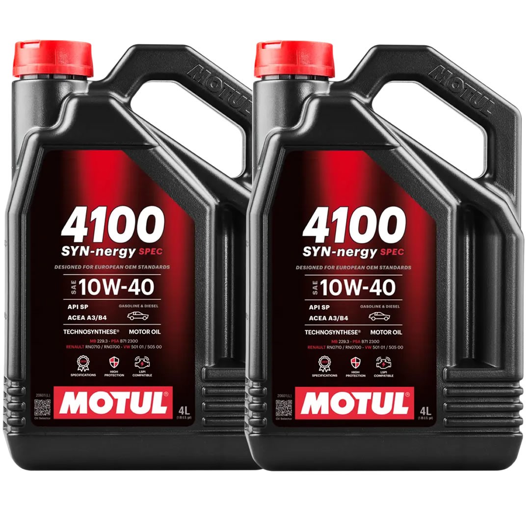 Motul 4100 SYN-nergy Spec 10W40 4 Lt Motor Yağı (2 Adet)