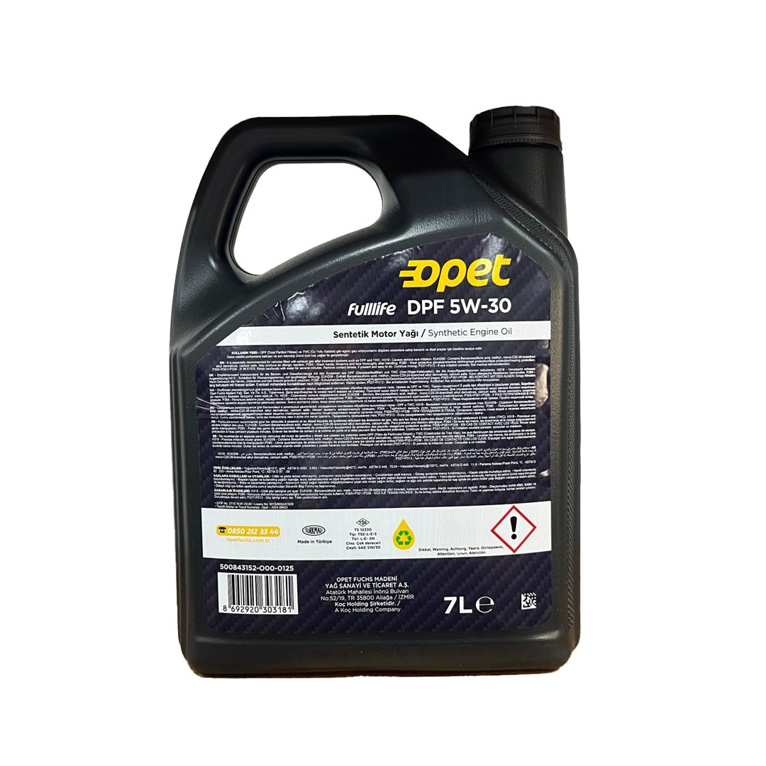 Opet Fulllife DPF 5W30 7 Lt Sentetik Motor Yağı