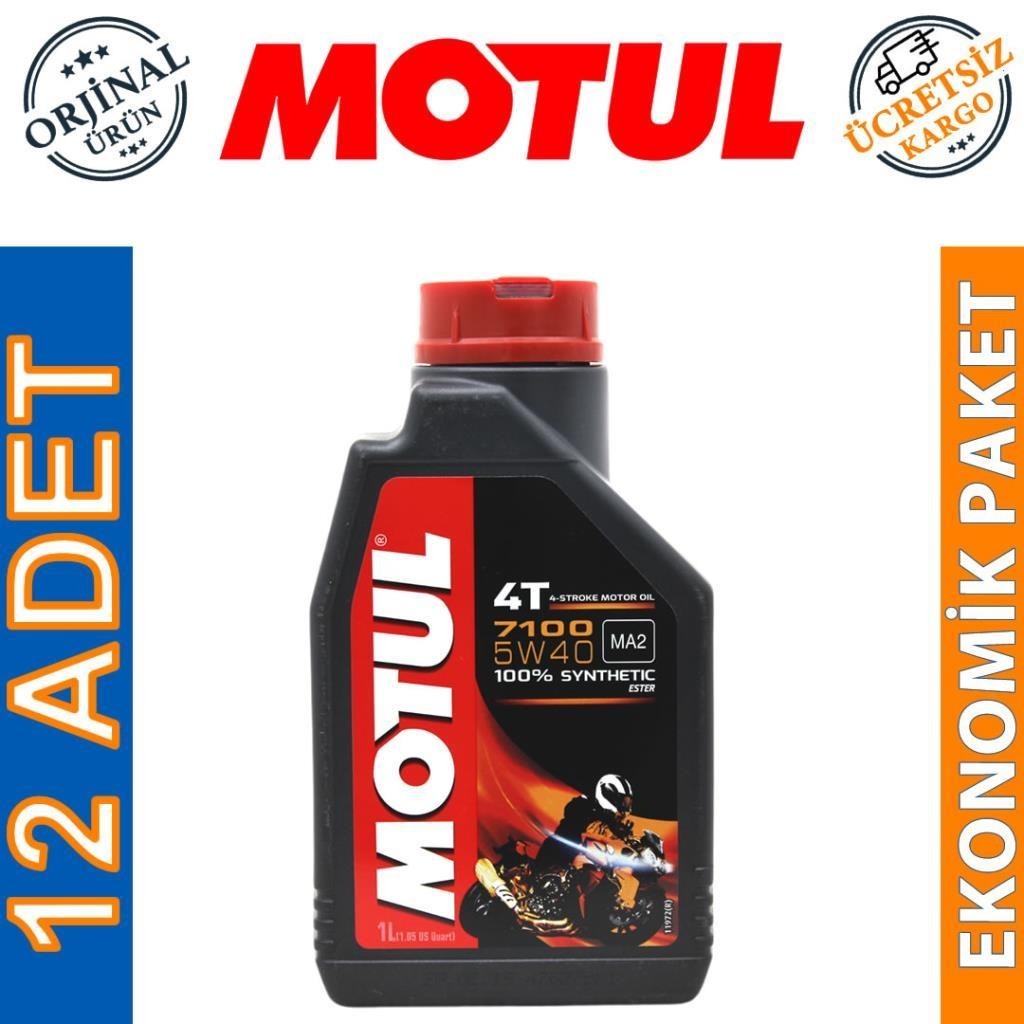 Motul 7100 4T 5W40 1 Lt Motosiklet Yağı (12 Adet)