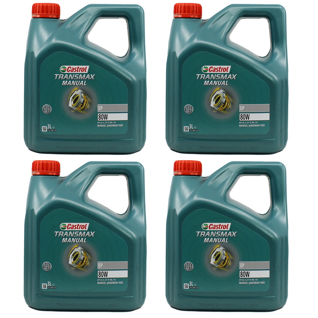 Castrol Transmax Manual EP 80W 3 Lt Şanzıman Yağı (4 Adet)