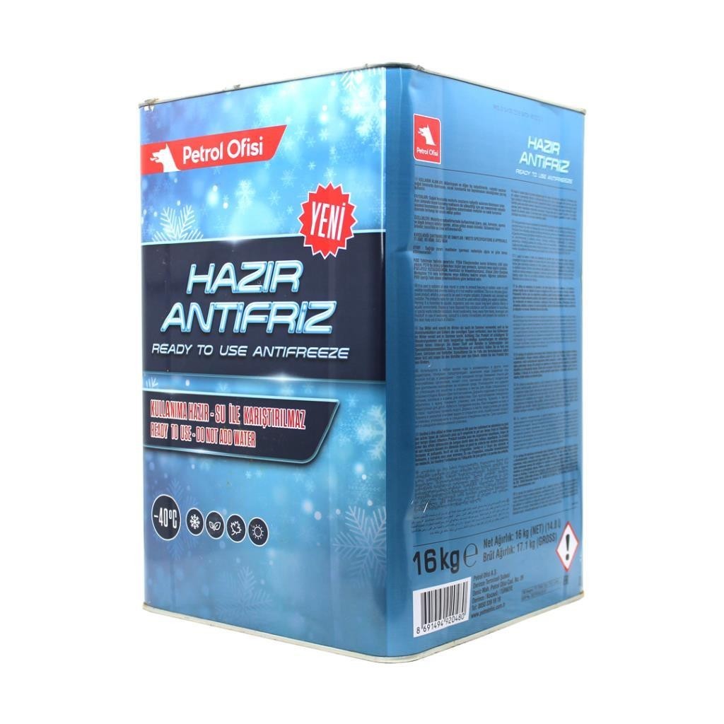 Petrol Ofisi Hazır Antifriz -40 Derece 16 Kg Ready To Use