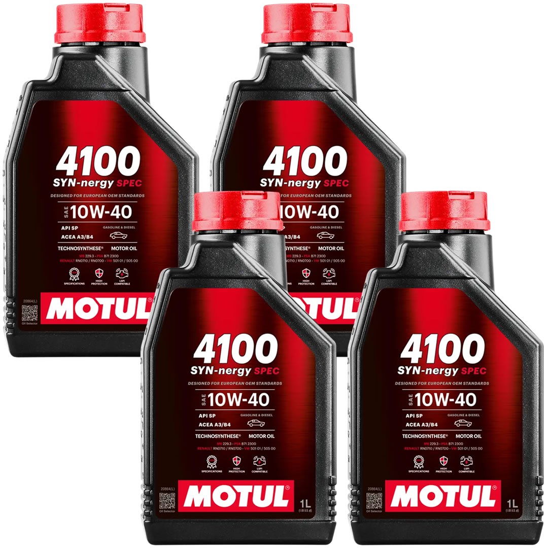 Motul 4100 SYN-nergy Spec 10W40 1 Lt Motor Yağı (4 Adet)