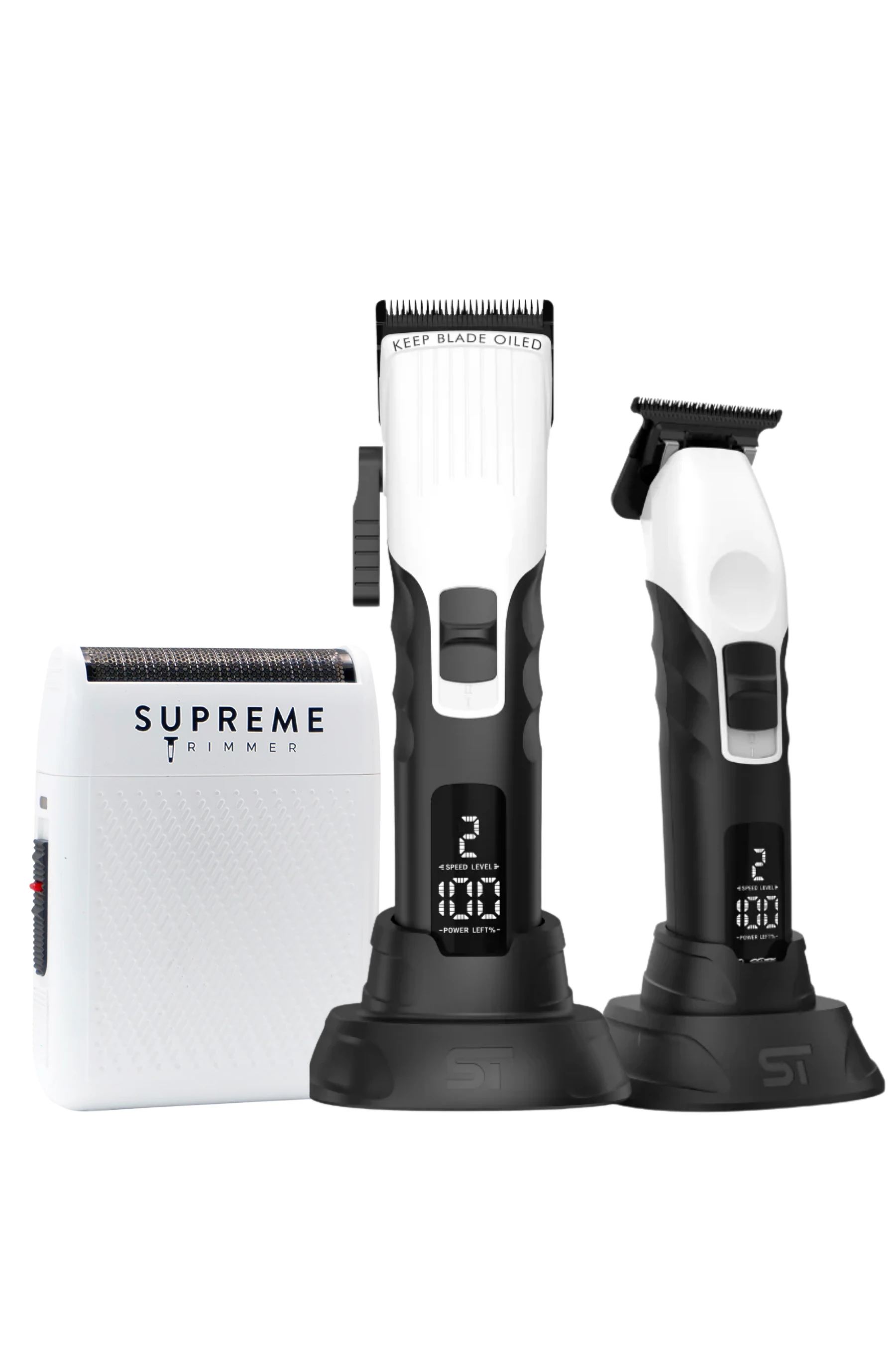 Supreme Trimmer Fade Tıraş Makinesi Seti – Solo Shaver + 2Spee Trimmer & 2Spee Clipper Tıraş Makinesi
