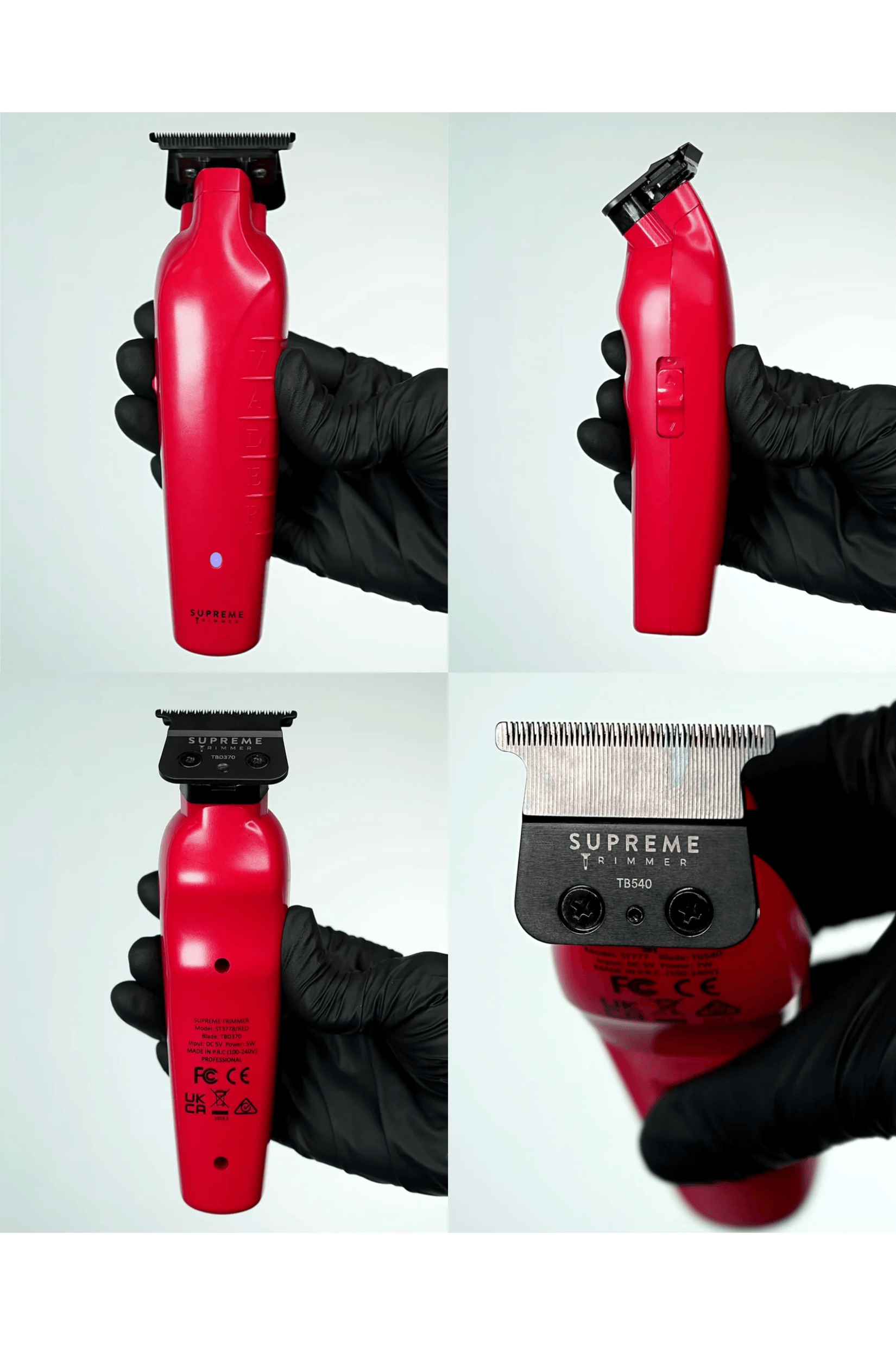Supreme Trimmer Vader Trimmer Tıraş Makinesi Saç Sakal Kesim Çizim Dlc T Bıçak Kablosuz 7200 Rpm
