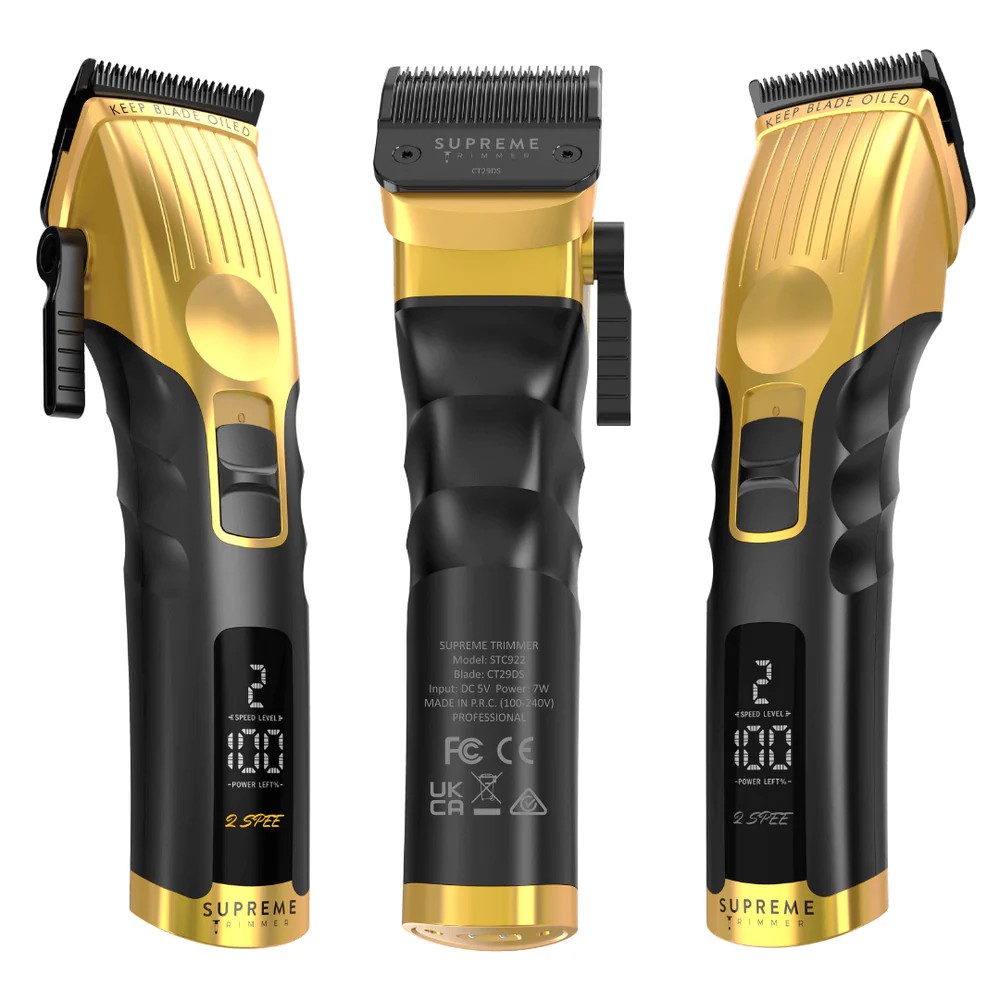 Supreme Trimmer Gold 2Spee Clipper Tıraş Makinesi – İki Hız Ayarlı, Çıkarılabilir Bıçaklı, Ultra Sessiz