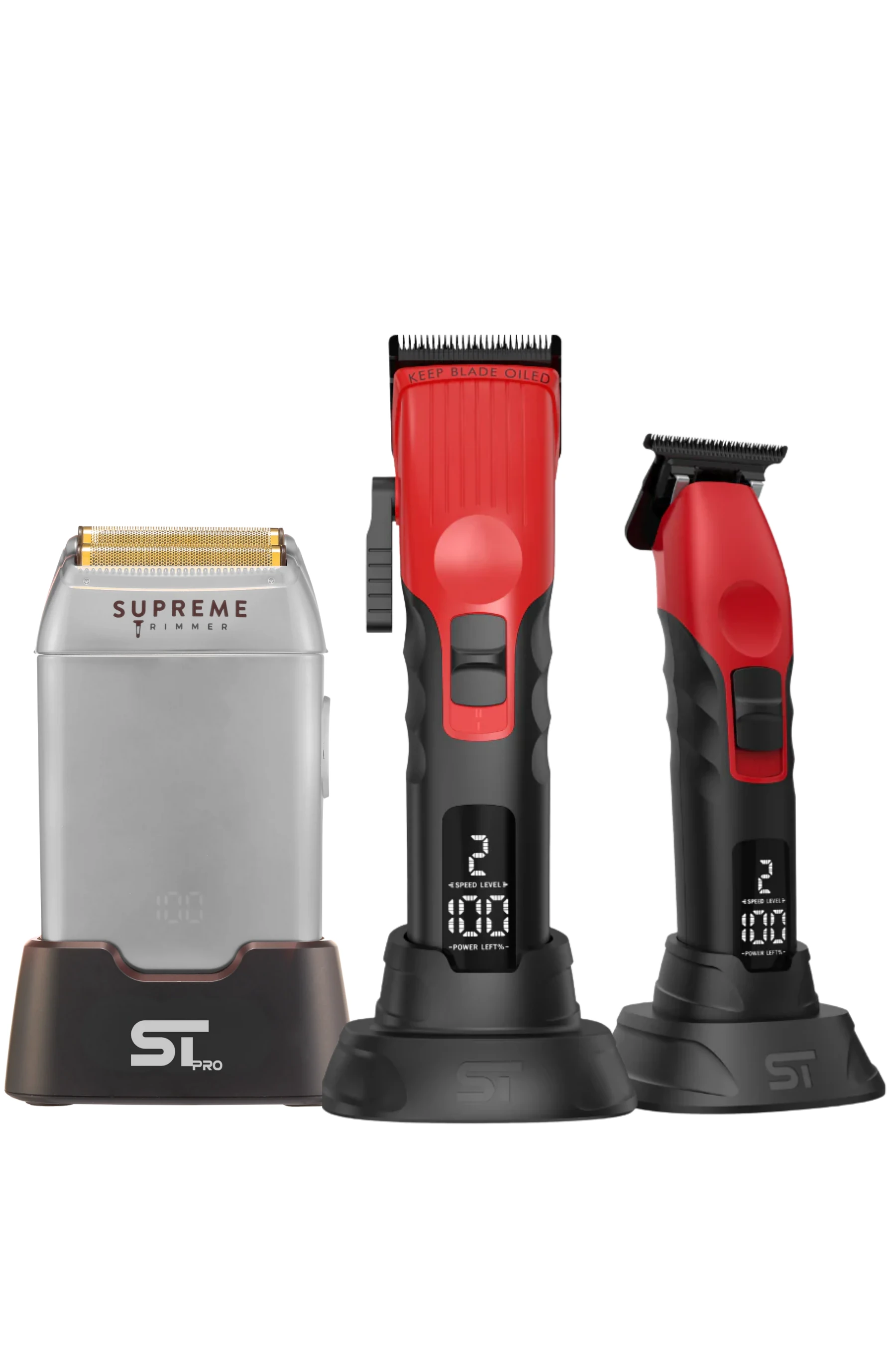 Supreme Trimmer Fade Pro Tıraş Makinesi Seti – Crunch Sıfırlama Makinesi + 2Spee Trimmer & Clipper