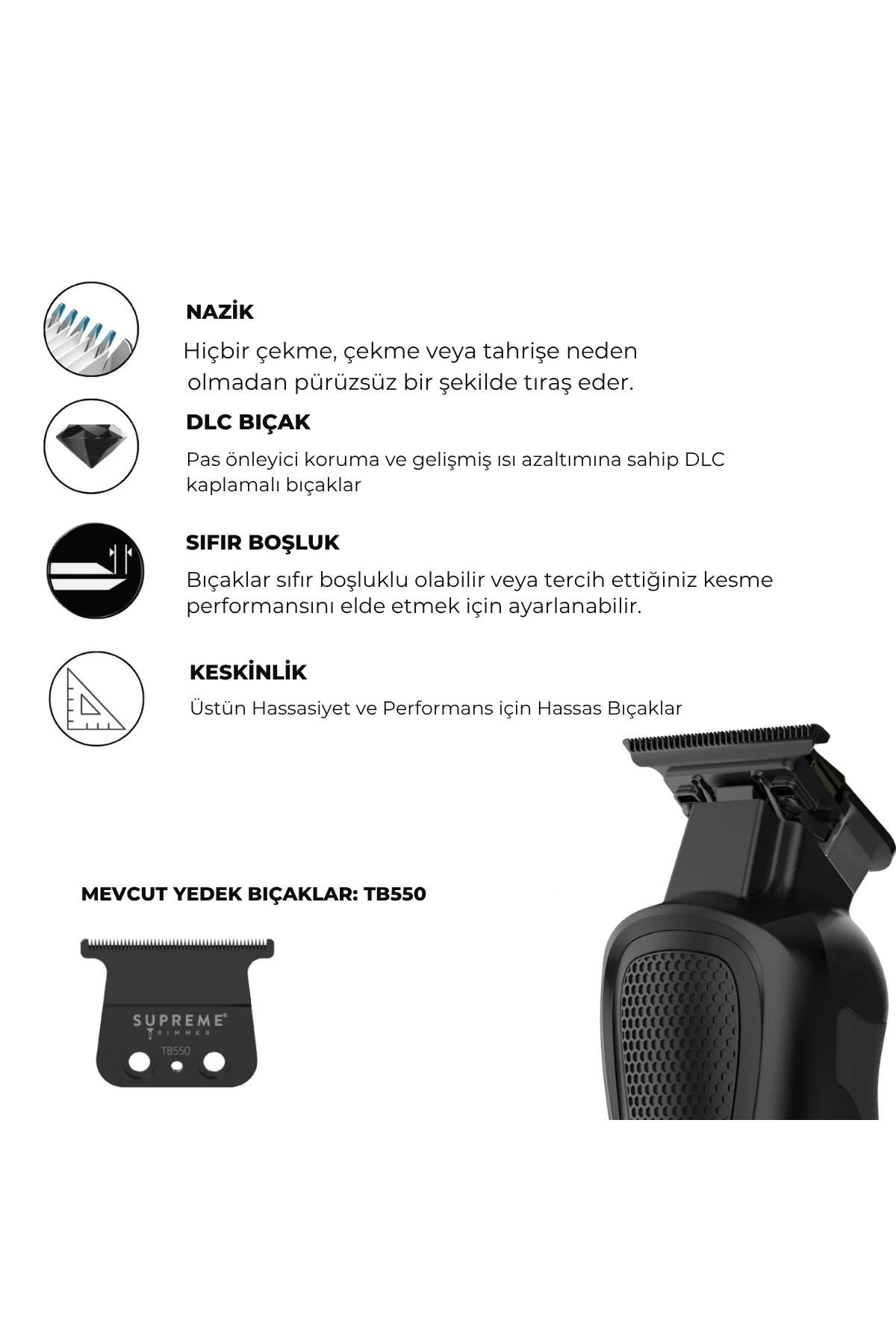 Supreme Trimmer DarkStar 82 Trimmer –  14.000 RPM Vector Motor Gücü Tam Gün Performans Metal Gövde