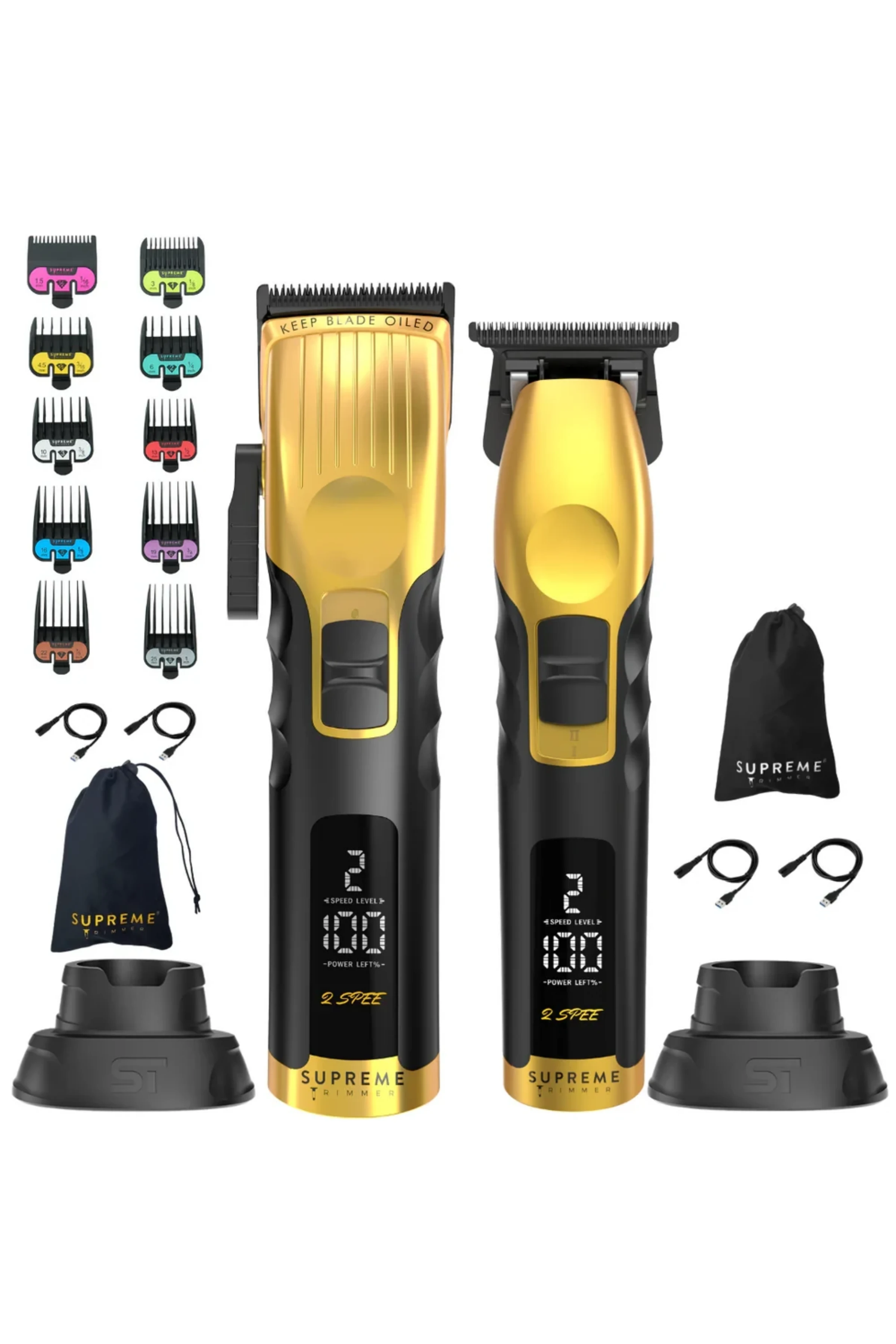 Supreme Trimmer Fade Tıraş Makinesi Seti – Solo Shaver + 2Spee Trimmer & 2Spee Clipper Tıraş Makinesi