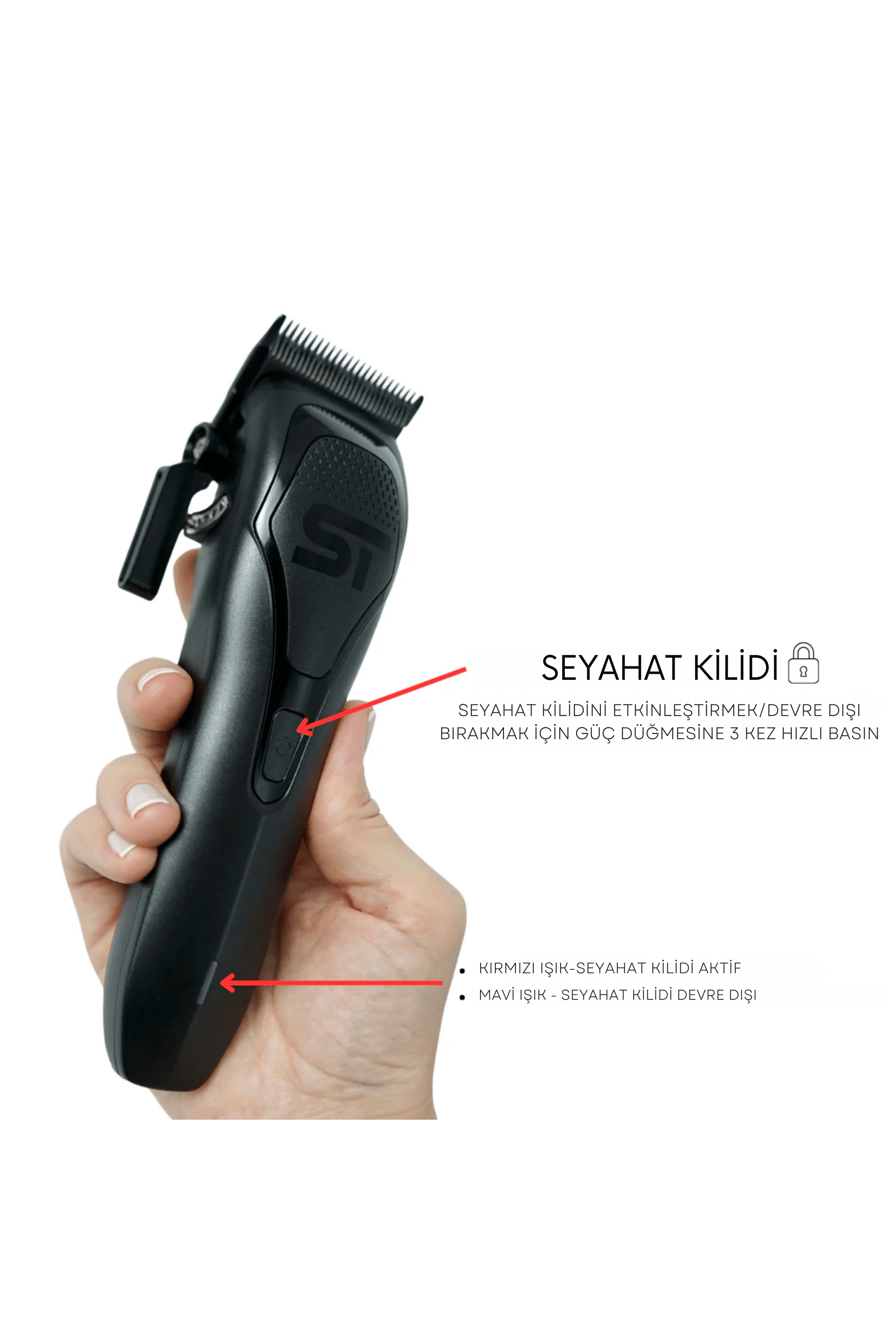 Supreme Trimmer DarkStar 72 Clipper Tıraş Makinesi – 12.000 RPM Vektör Motor, Hafif Tasarım, 3 Saat Pil