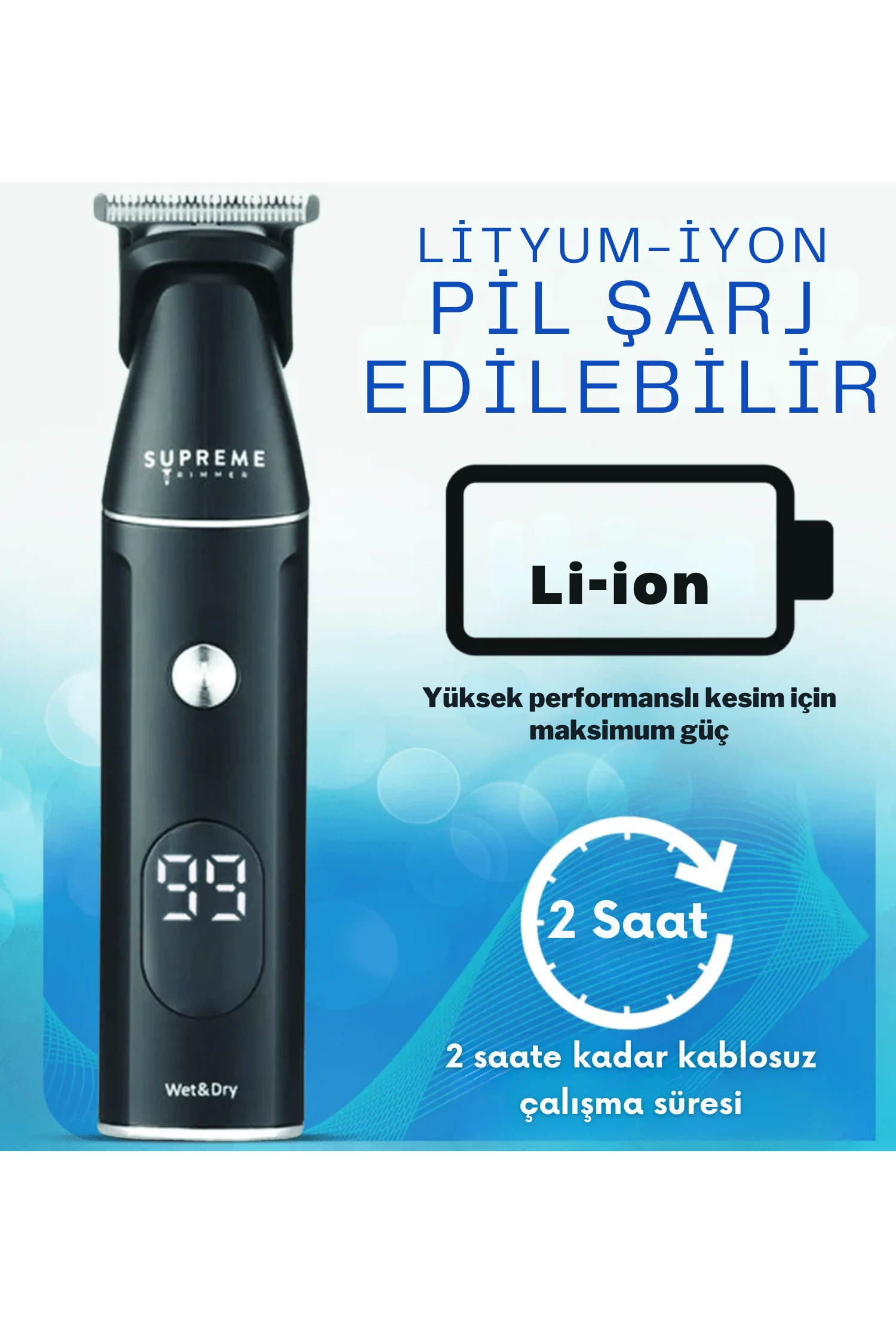 Supreme Trimmer Multigroomer 3.0 Islak/Kuru 14 Parça Erkek Tıraş Makinesi Seti – Burun Kulak Sakal Saç Bakımı