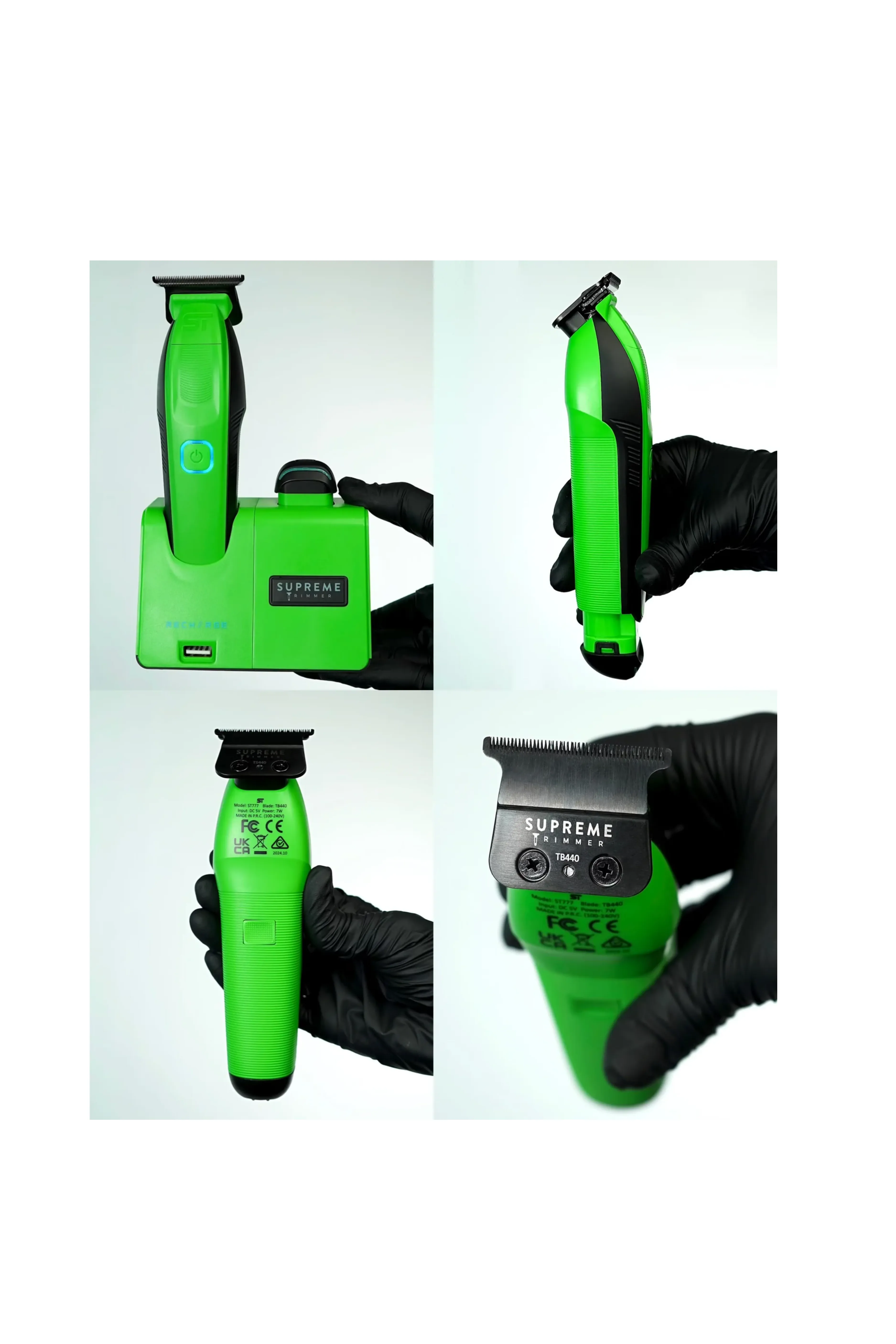 Supreme Trimmer Recharge Tıraş Makineleri Seti 7500+ RPM Motor, 3 Saatlik Pil, Çıkarılabilir Batarya