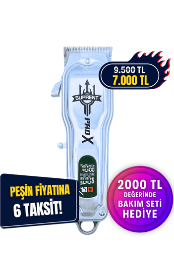Suprent Pro X 35 Tıraşa Kadar Performans! Ultra Fade 6.5 Saat Pil Süresi 