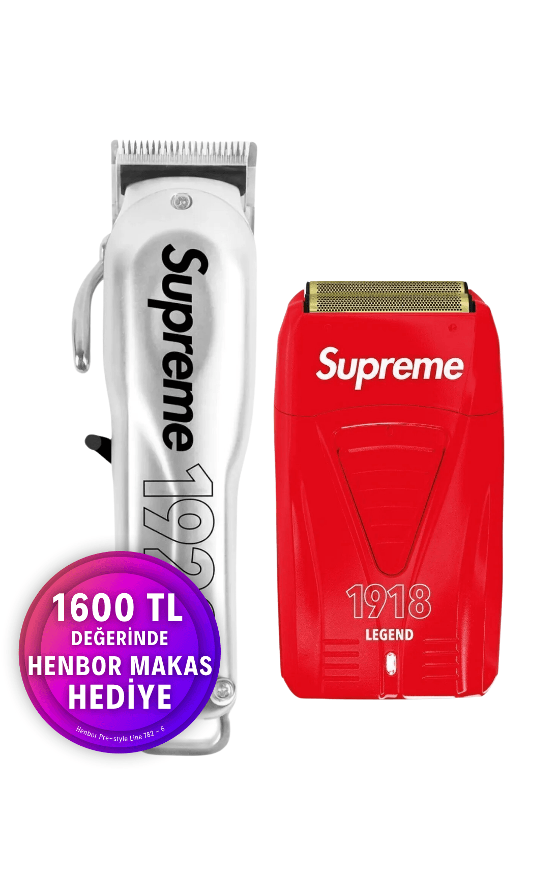 Supreme 1918 Legend Shaver & Supreme 1923 Independence Çok Güçlü Sessiz Saç ve Sakal Tasarım Tıraş Makinesi