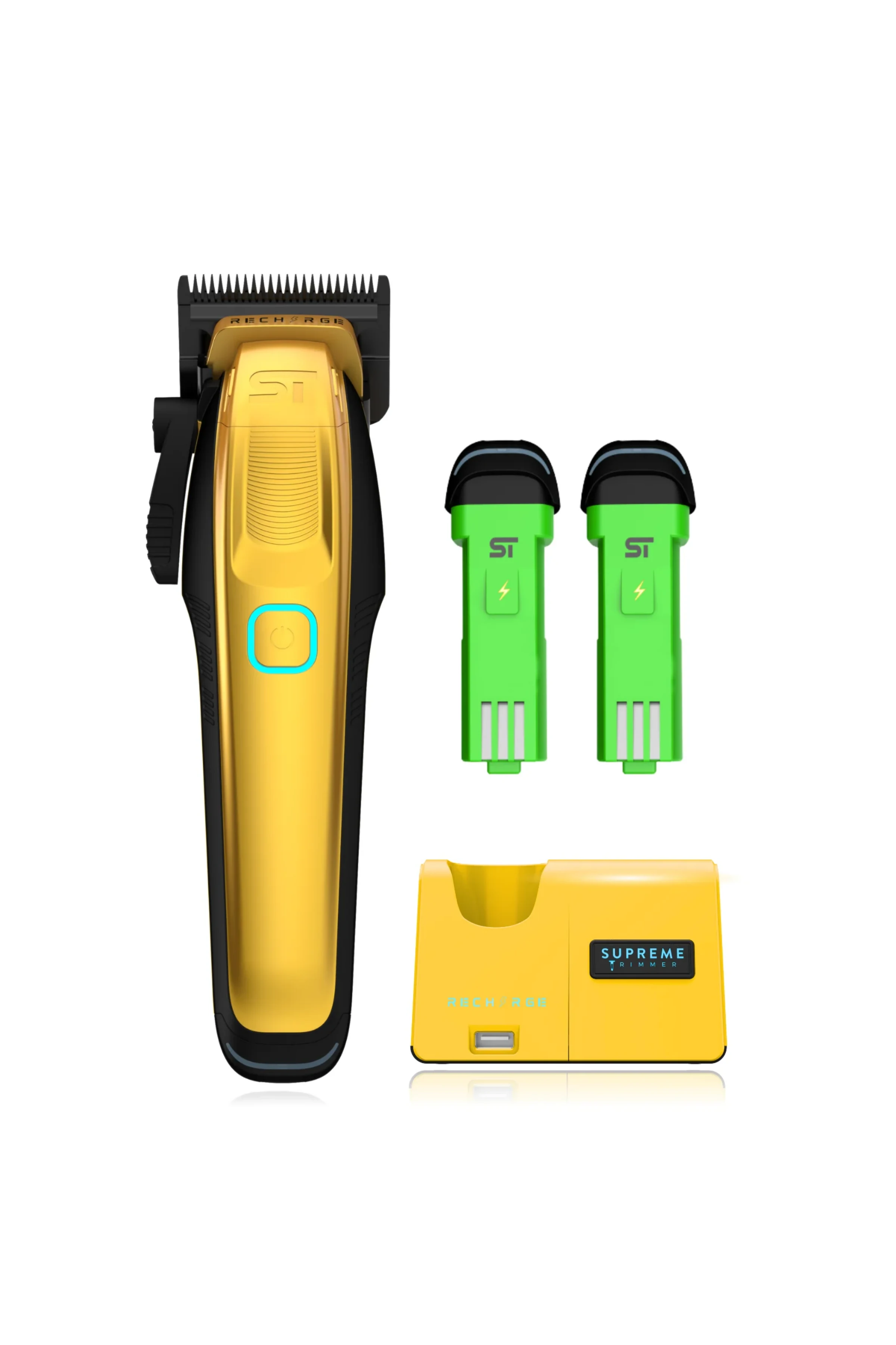 Supreme Trimmer Siyah Recharge Clipper – 7500+ RPM Motor, 3 Saatlik Pil, Çıkarılabilir Batarya