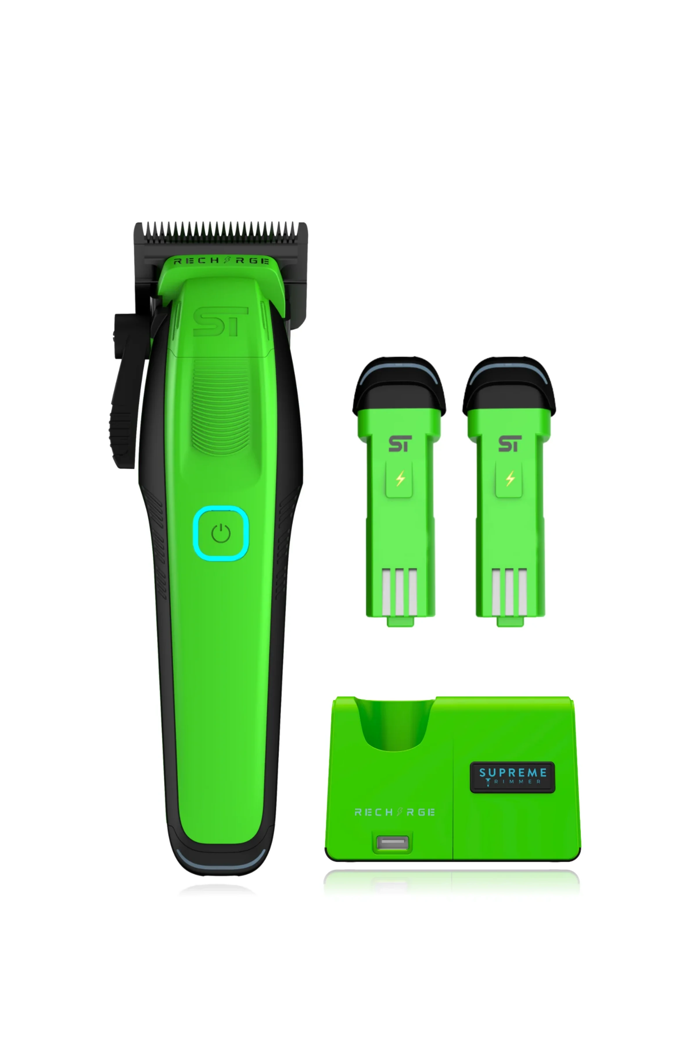 Supreme Trimmer Siyah Recharge Clipper – 7500+ RPM Motor, 3 Saatlik Pil, Çıkarılabilir Batarya