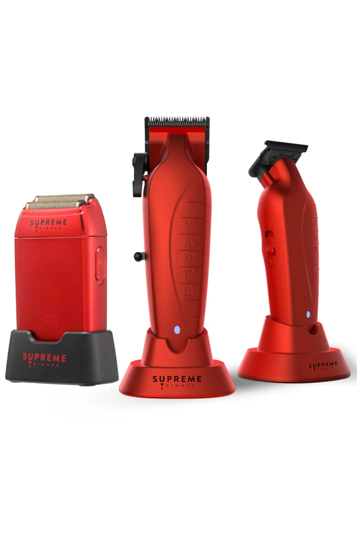 Supreme Trimmer Vader 3'ü 1 arada Profesyonel Set Tıraş Makinesi Seti Crunch & Trimmer & Clipper DLC Bıçaklar 7200–7500