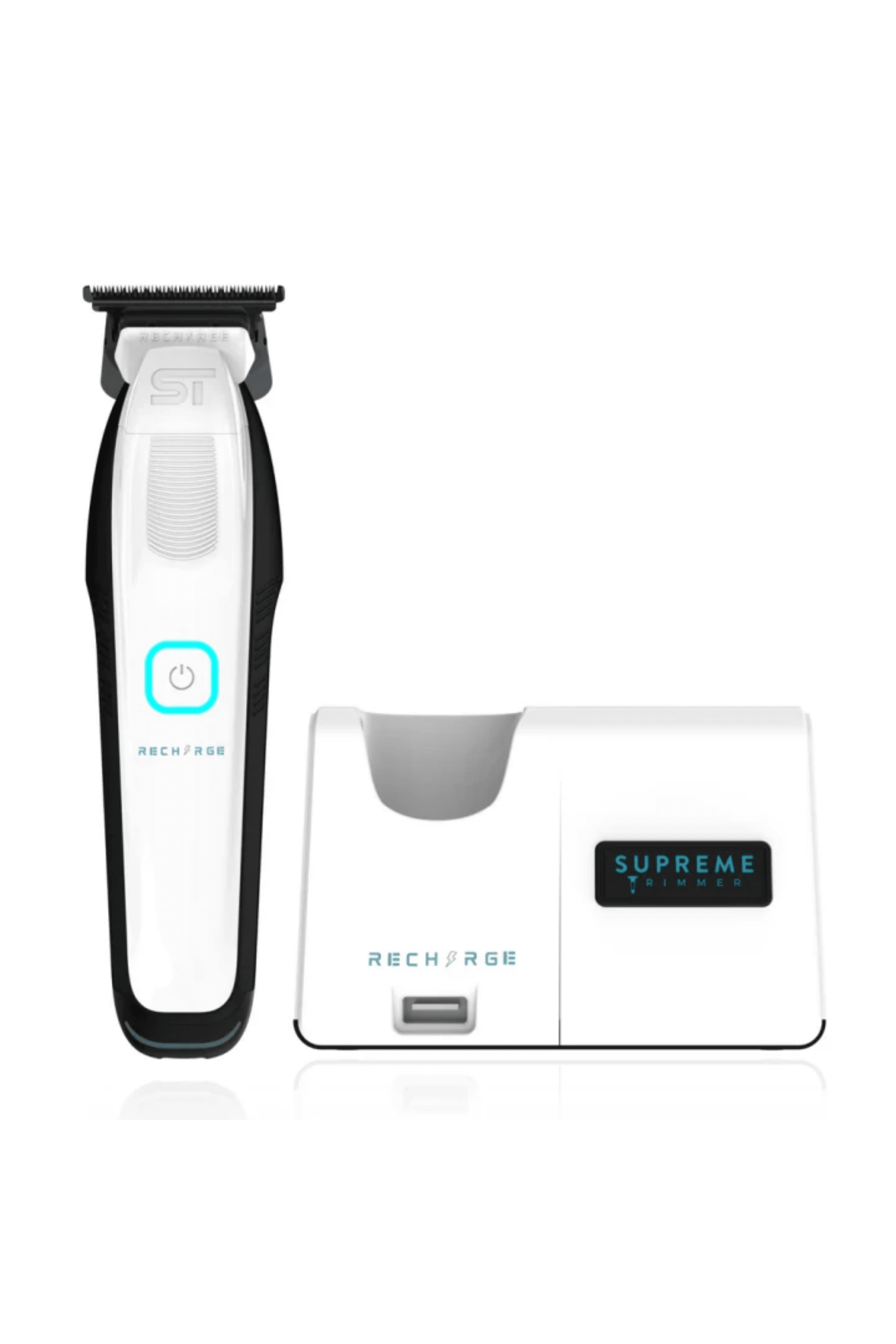Supreme Trimmer Recharge Trimmer – 3 Şarj Seçeneği, Çıkarılabilir Pil, RGB LED Göstergeli - Beyaz
