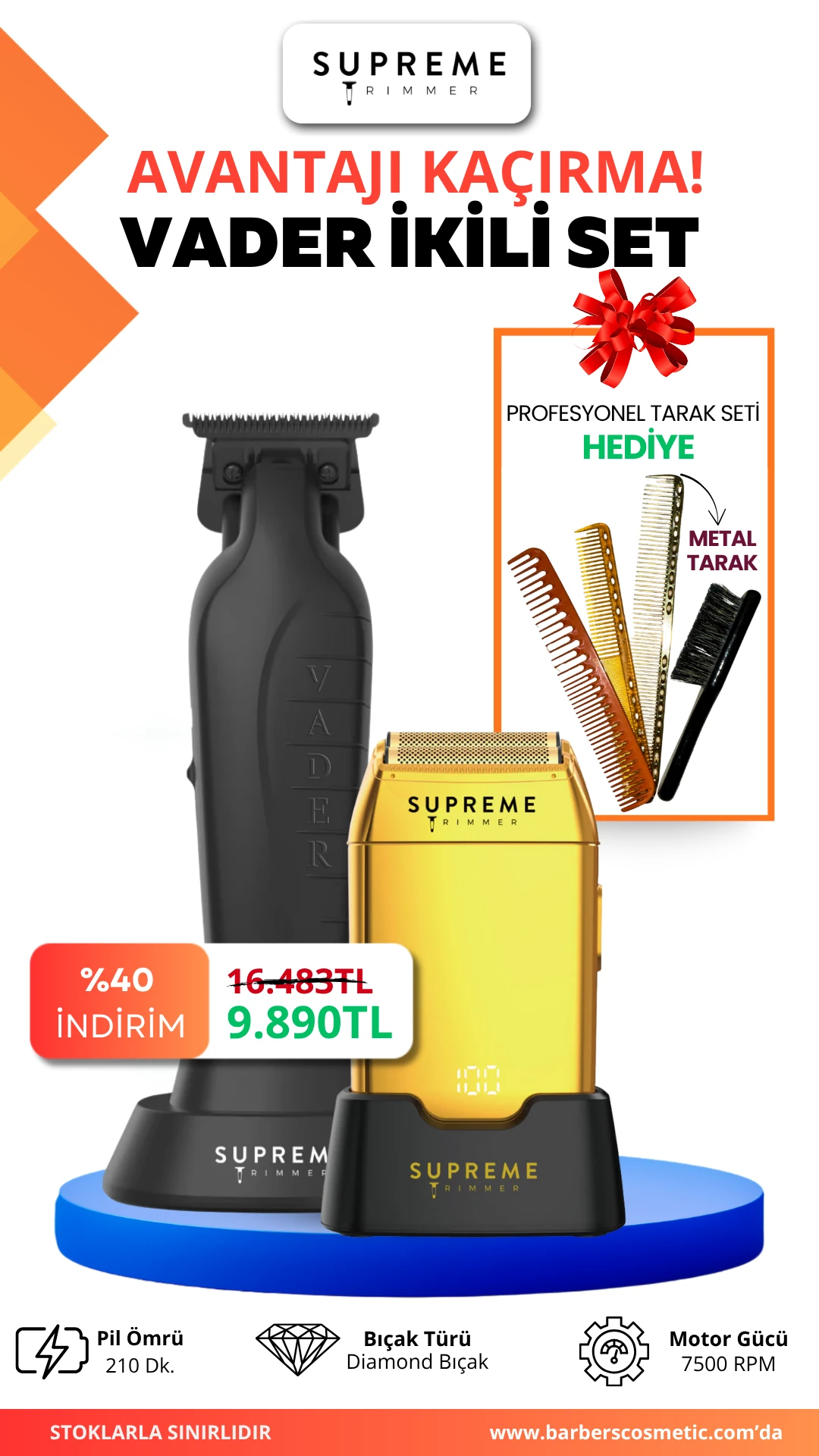 Siyah Trimmer & Gold Crunch