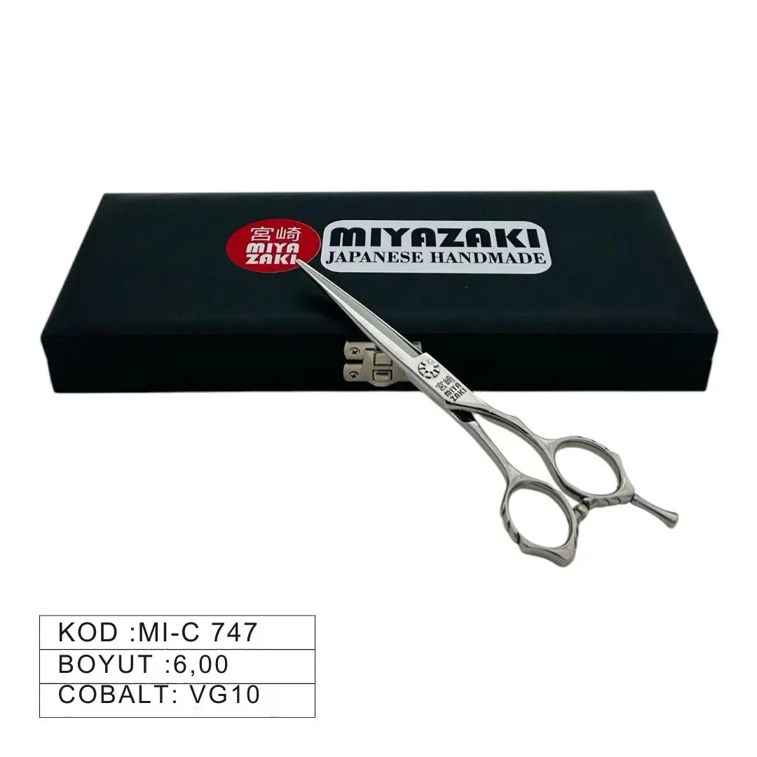 Miyazaki Japanese Handmade MI-C 747 Kuaför Makası | 6” VG10 Cobalt