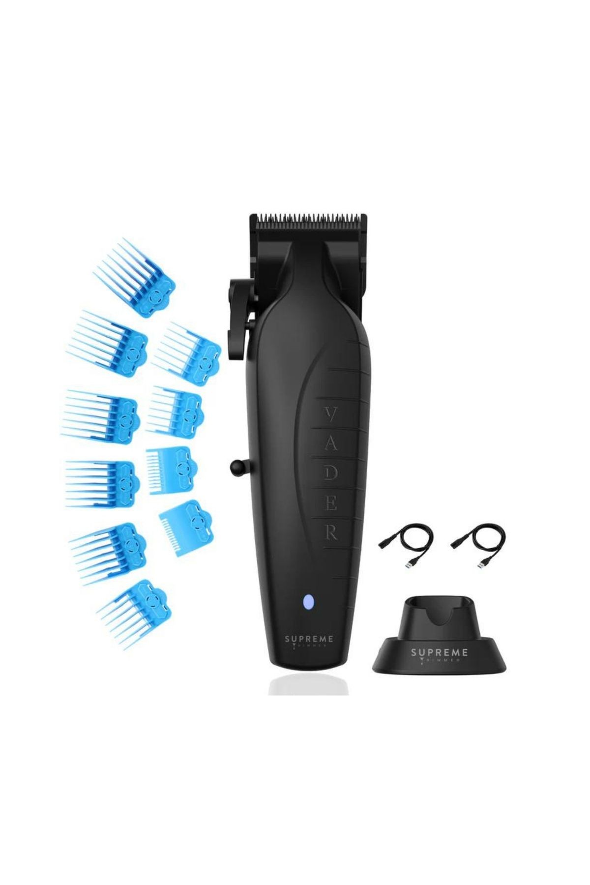 Supreme Trimmer Vader Clipper Saç Tıraş Makinesi DLC Taper Bıçak 7500 RPM - siyah