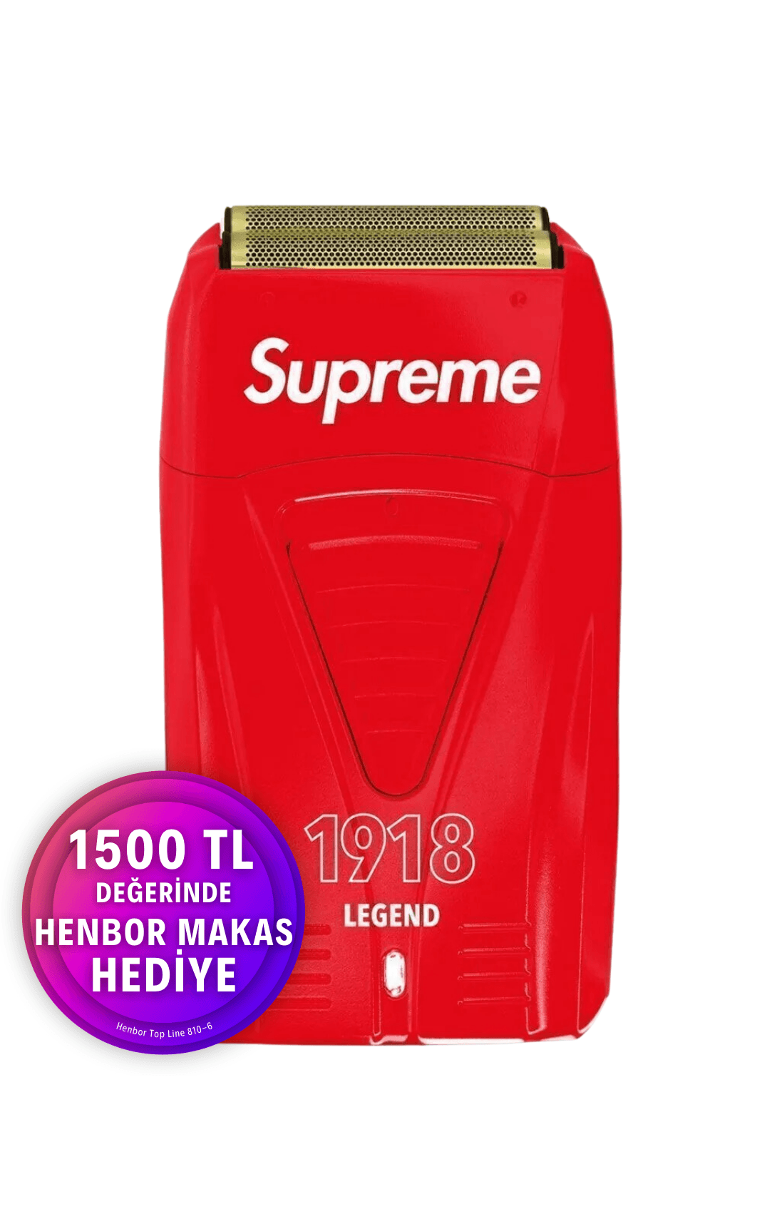 Supreme 1918 Legend Shaver Sakal Ve Saç Tasarım Tıraş Makinesi - kırmızı