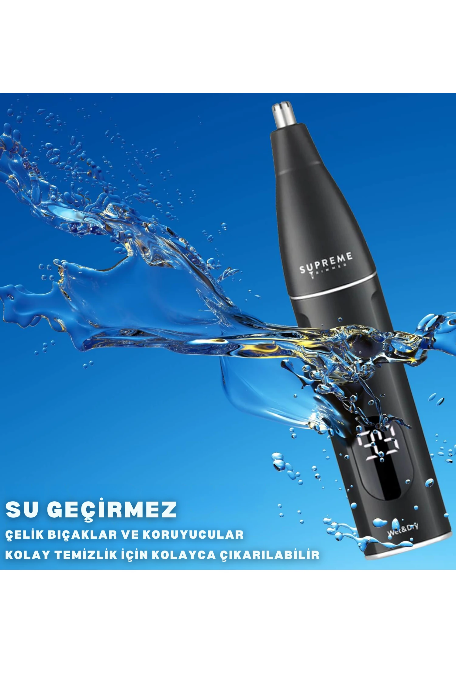 Supreme Trimmer Multigroomer 3.0 Islak/Kuru 14 Parça Erkek Tıraş Makinesi Seti – Burun Kulak Sakal Saç Bakımı