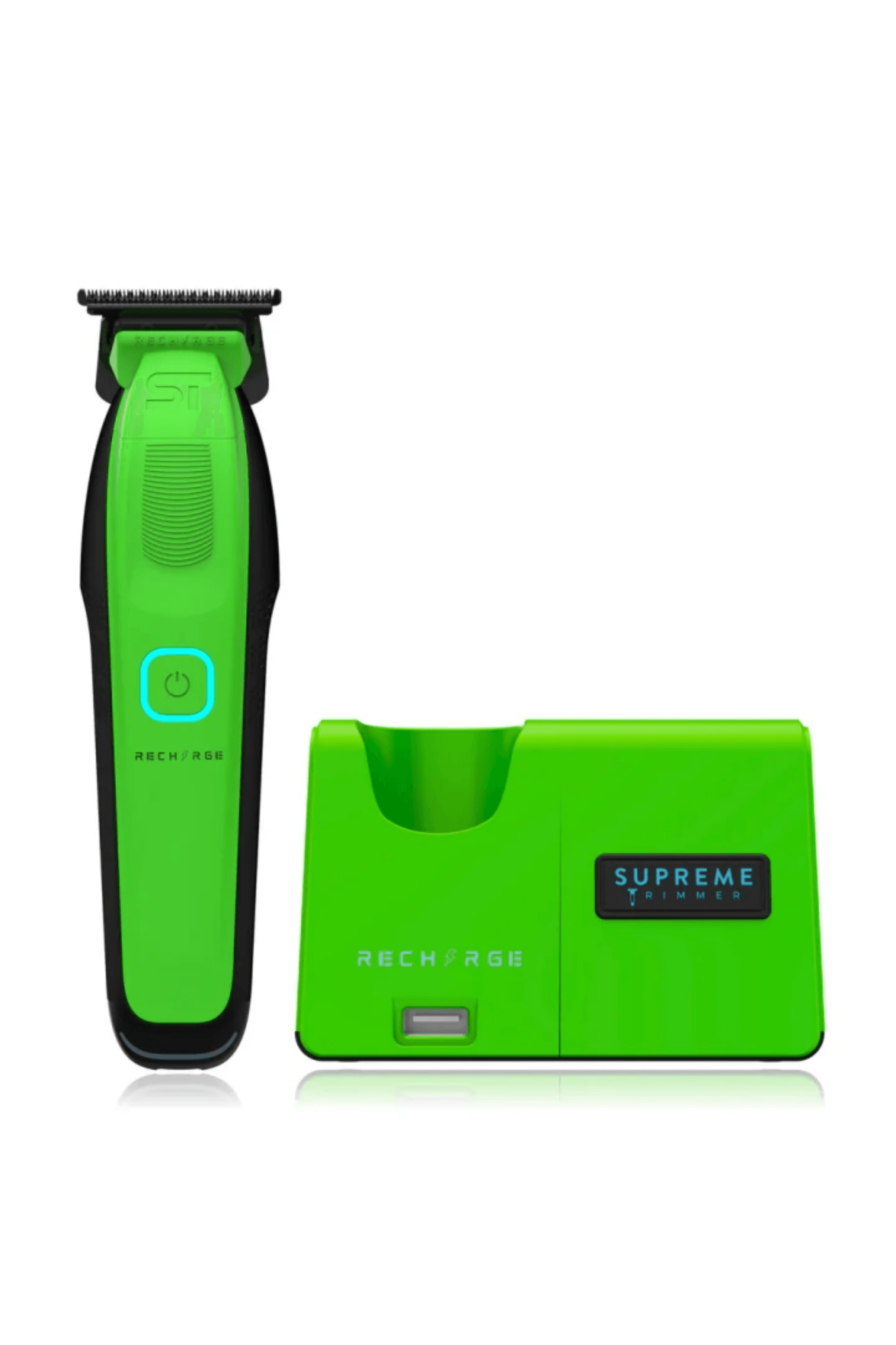 Supreme Trimmer Recharge Trimmer – 3 Şarj Seçeneği, Çıkarılabilir Pil, RGB LED Göstergeli - Yeşil