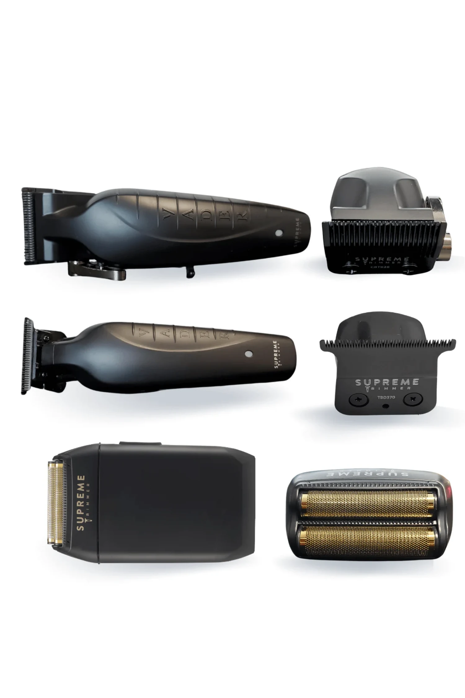 Supreme Trimmer Vader 3'ü 1 arada Profesyonel Set Tıraş Makinesi Seti Crunch & Trimmer & Clipper DLC Bıçaklar 7200–7500