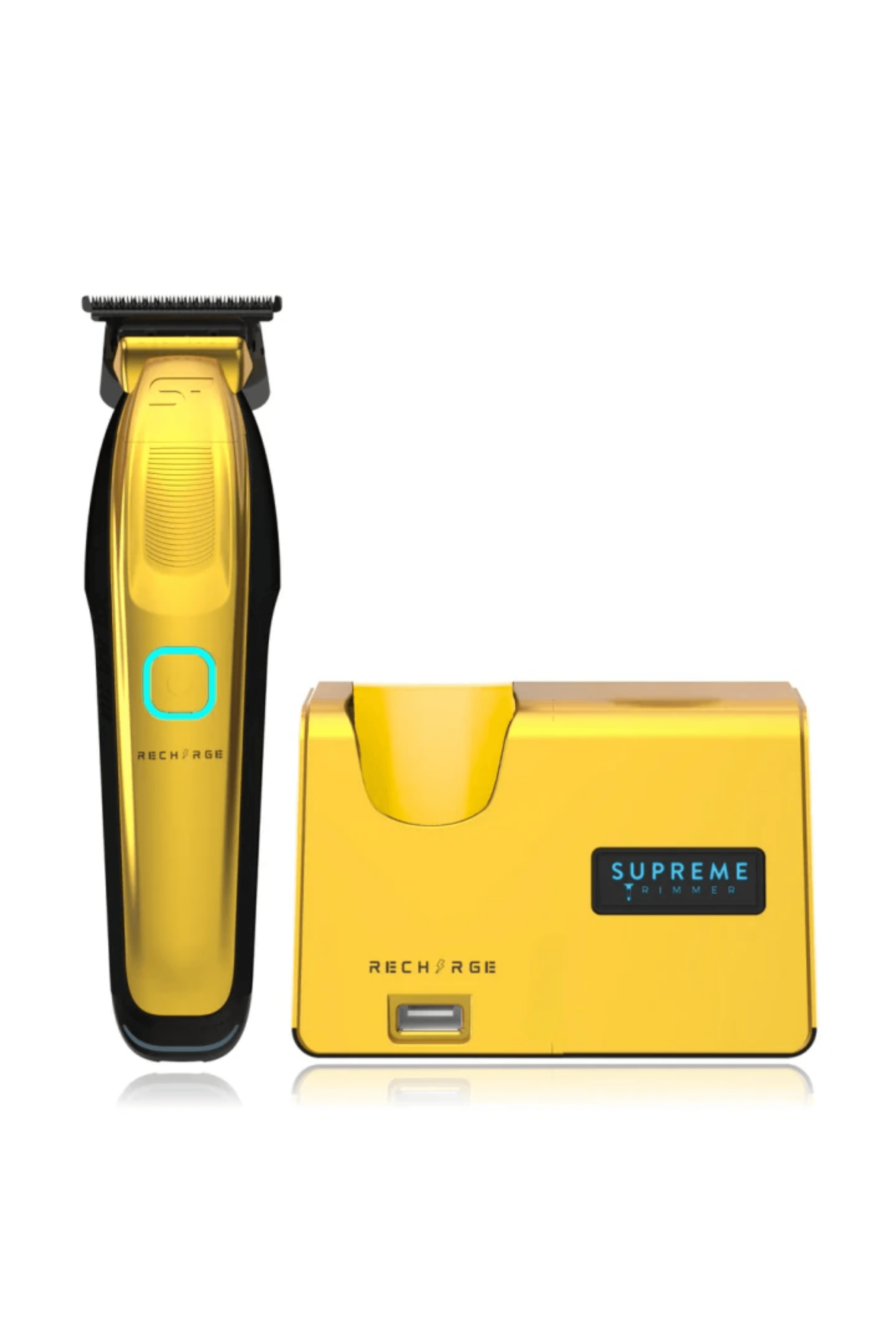 Supreme Trimmer Recharge Trimmer – 3 Şarj Seçeneği, Çıkarılabilir Pil, RGB LED Göstergeli - Altın