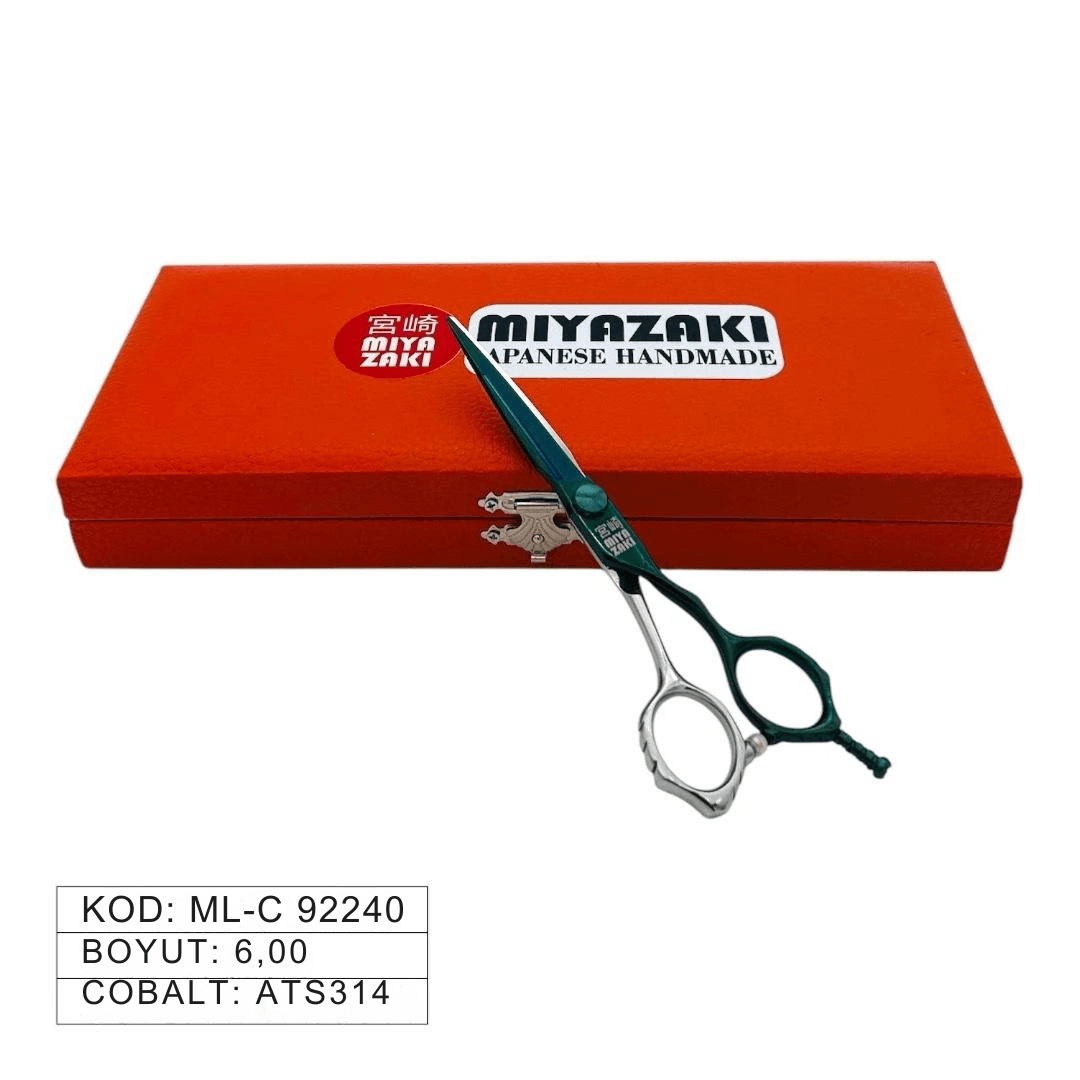 Miyazaki Japanese Handmade Yeşil 6” Kuaför Makası Giriş Seviyesi İçin | ML-C 92240