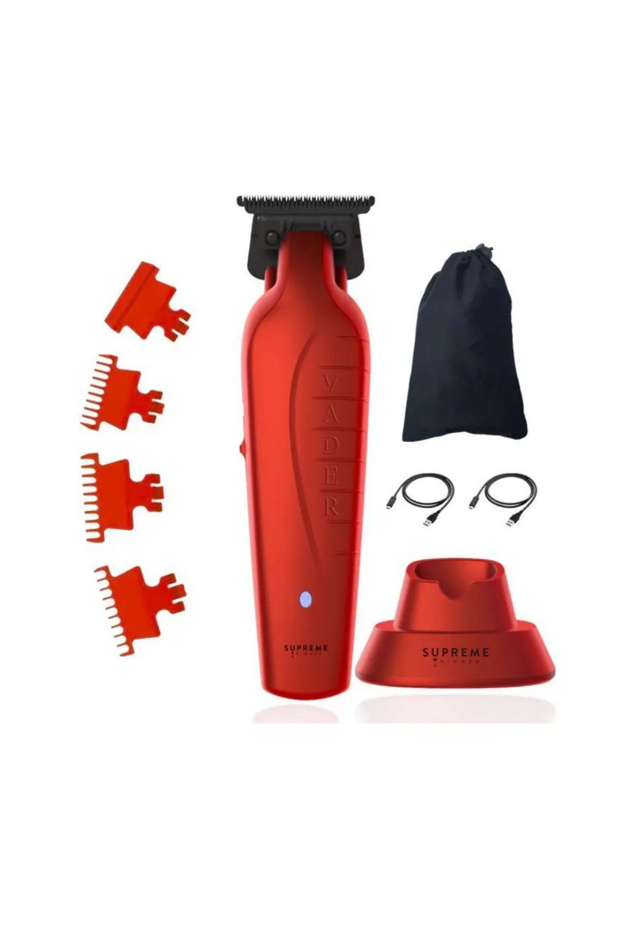 Supreme Trimmer Muhteşem Ikili Set Vader Profesyonel Kablosuz Saç Sakal Kesim Çizim Tıraş Makinesi