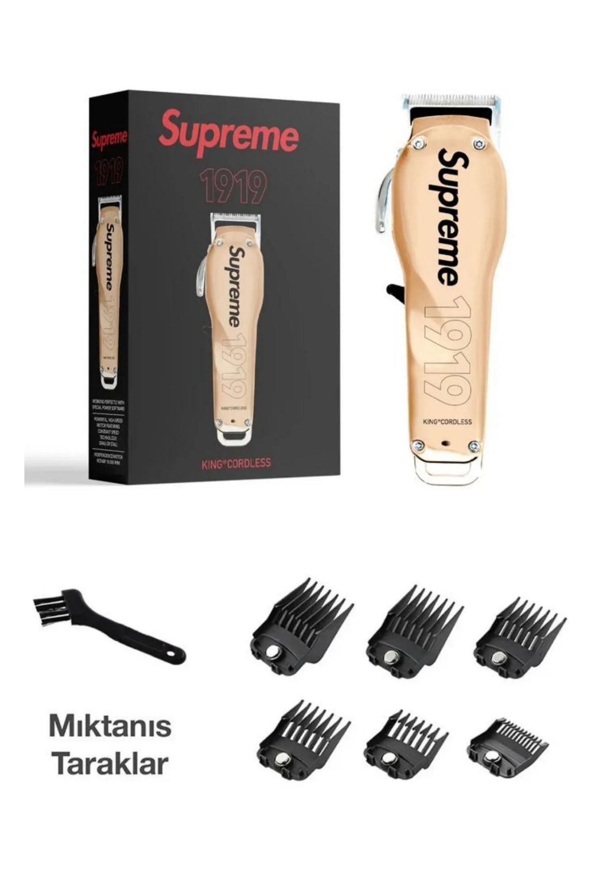 Supreme 1919 King Cordless & 1923 Independence Kablosuz Saç Sakal Kesim ve Tasarım Makinesi | Çok Güçlü Tıraş Makinesi